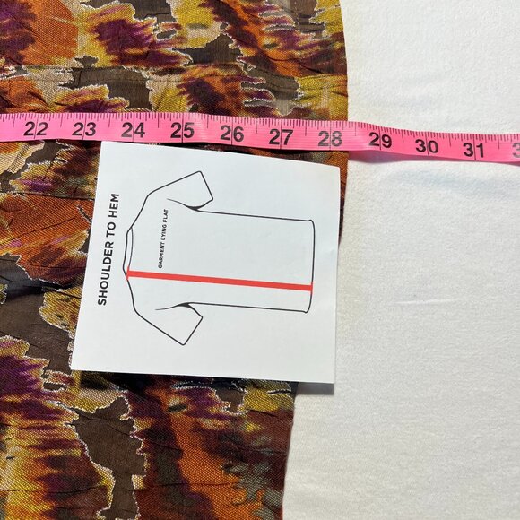 Ruby Rd Woman Plus Size 20W Abstract Print Button-Down Blouse - Picture 10 of 11